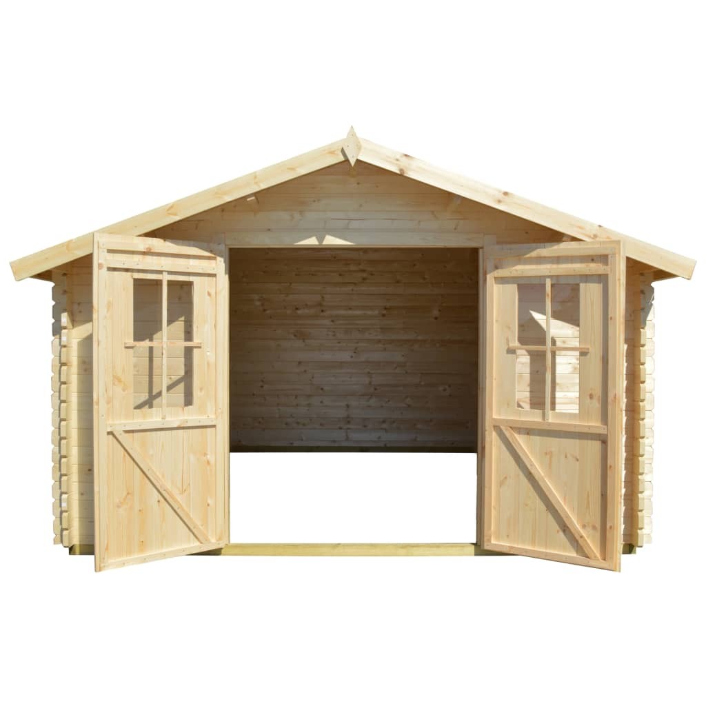 34 mm 4x4 m Garden House Shed Log Timber Cabin Solid Wood